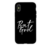 Carcasa para iPhone X/XS Pero Dios - Cristiano religioso Jesús Icono Fe Esperanza - Delgado