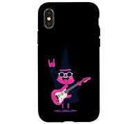 Carcasa para iPhone X/XS Personaje de Bruja Rosa Guitarrista eléctrico Rock Hand