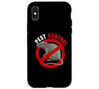 Carcasa para iPhone X/XS Pest Control Mouse Rat Stop Sign Deratization