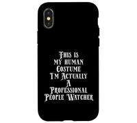 Carcasa para iPhone X/XS Philanthropist People Watcher Costume For Creepy Guys