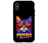 Carcasa para iPhone X/XS Phoenix Cat | Gafas de Sol Modernas y Divertidas de Sun Valley