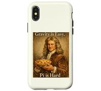 Carcasa para iPhone X/XS Pi Day Gravity is Easy Pi es difícil Divertido Newton Science Pun