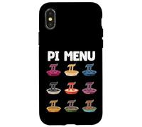 Carcasa para iPhone X/XS Pi Menú Pi Símbolo Pie Menú Pi Sabores Pastel Sabor Matemáticas Pi Día