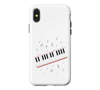 Carcasa para iPhone X/XS Piano Beat Teclado Notas Musicales Músico Lecciones de Piano