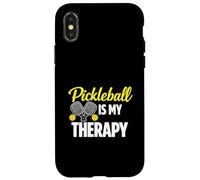 Carcasa para iPhone X/XS Pickleball My Therapy Divertida Cita de Deportes