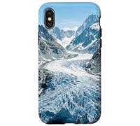 Carcasa para iPhone X/XS Picos montañosos de Hielo Alpino de Glacier Valley