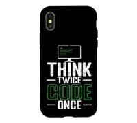 Carcasa para iPhone X/XS Piensa Dos Veces código una Vez