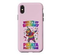 Carcasa para iPhone X/XS Piñata Birthday Time Brush It's My Birthday Party Birthday para niños