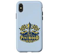 Carcasa para iPhone X/XS Pinewood Derby Cub Scouts Checkered Flag Racing Trophy Logo
