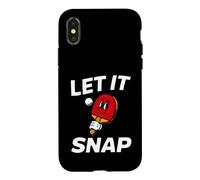 Carcasa para iPhone X/XS Ping Pong Table Tennis Let It Snap Retro Paddle