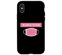 Carcasa para iPhone X/XS Pink Face Mask Survivor Cure Cancer Patients