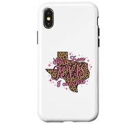 Carcasa para iPhone X/XS Pink Leopard Ella es de Texas I Can Tell