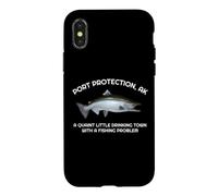 Carcasa para iPhone X/XS Pintoresco Little Drinking Town Protección de Puerto de Pesca, AK