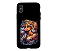 Carcasa para iPhone X/XS Pintura al óleo de la mitología Griega de la Diosa Athena Bubblegum