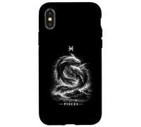 Carcasa para iPhone X/XS Piscis el pez Gemelo y Mareas del Zodiaco