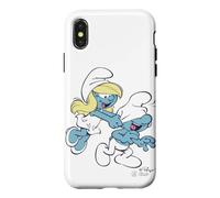 Carcasa para iPhone X/XS Pitufos Pitufina Broma Broma Risa Dibujos Animados Clásico 80s 90s