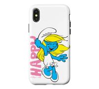 Carcasa para iPhone X/XS Pitufos Pitufina Feliz Sonrisa Amigos De Dibujos Animados Clásico 80s 90s