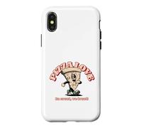 Carcasa para iPhone X/XS Pizza Love In Crust We Trust (Declaración de Comida Divertida)