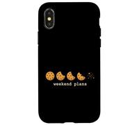 Carcasa para iPhone X/XS Planes de Fin de Semana Amante de Las Galletas Hornear Postre Panadero
