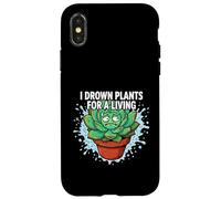 Carcasa para iPhone X/XS Plant Killer Succulent I Drown Plants For A Living