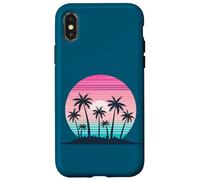 Carcasa para iPhone X/XS Playa Hawaiana Atardecer Palmeras Noches de Verano