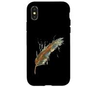 Carcasa para iPhone X/XS Pluma Colorida del Arte de la Acuarela de la India de los nativos