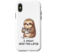 Carcasa para iPhone X/XS Podría necesitar café más Tarde - Lazy Sloth Caffeine Fix