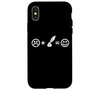 Carcasa para iPhone X/XS Poesía Hace Feliz Divertido Poema Amante Escritor Poeta Arte