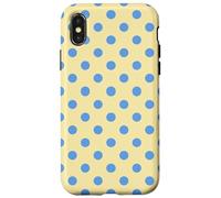 Carcasa para iPhone X/XS Polka Dot Blue and Yellow Polkadots