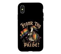 Carcasa para iPhone X/XS Pon la bocina a tu Orgullo Medieval REN Faire Goose LGBTQ