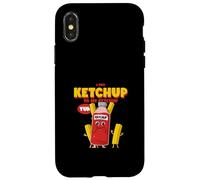 Carcasa para iPhone X/XS Pongo Ketchup en mi Ketchup (Declaración extraña y Divertida)