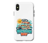 Carcasa para iPhone X/XS Pontón Day Fun Boat Sunny Water
