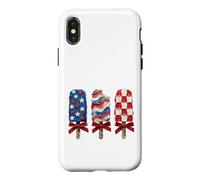 Carcasa para iPhone X/XS Popsicle Patriotic Stars Stripes USA