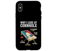 Carcasa para iPhone X/XS por qué pierdo en Cornhole Funny Cornhole Player