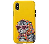 Carcasa para iPhone X/XS Portada de Revista Scottish Fold Fashion Cats Lover