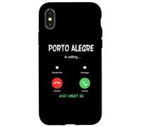 Carcasa para iPhone X/XS Porto Alegre está Llamando y Debo IR a Brasil de Viaje
