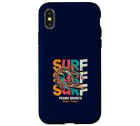 Carcasa para iPhone X/XS Portugal Ericeira Pedra Branca Surfing Wave Rider Holiday