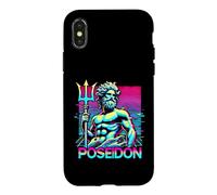 Carcasa para iPhone X/XS Poseidón Mitología Griega Antigua Grecia Estilo Vaporwave
