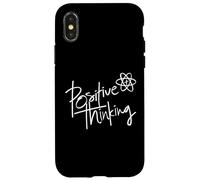 Carcasa para iPhone X/XS Positive Thinking Sign Think Like a Proton Be Positive Quote