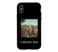 Carcasa para iPhone X/XS Póster de Viaje del Templo de Tailandia de Chiang MAI