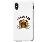 Carcasa para iPhone X/XS Powered by Pancakes Breakfast Energy Funny Design tee Pop!!