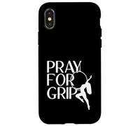 Carcasa para iPhone X/XS Pray For Grip - Aro para Antena de Amor, Regalo de Yoga aéreo