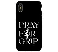 Carcasa para iPhone X/XS Pray for Grip, Divertido aerialist, Fly High Aerial Hoop Lyra
