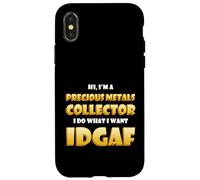 Carcasa para iPhone X/XS Precious Metals Collector Stack Gold Silver Copper Rare Coin
