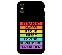 Carcasa para iPhone X/XS predicador Recto Feliz Orgulloso Orgullo Amante Iglesia de Apoyo