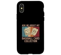 Carcasa para iPhone X/XS Pregúntame sobre mi colección de Tarjetas de béisbol Hobby