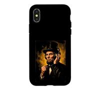 Carcasa para iPhone X/XS President Abraham Lincoln DJ Auriculares Música Fan