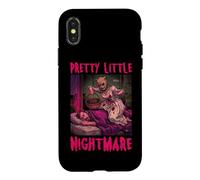 Carcasa para iPhone X/XS Pretty Little Nightmare Humor Oscuro Pulp Horror Mujeres Adultas