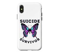 Carcasa para iPhone X/XS Prevención de concienciación sobre sobrevivientes del Suicidio Mariposa niño niña