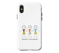 Carcasa para iPhone X/XS Primos Locos Divertidos para Mujer, Tres primos